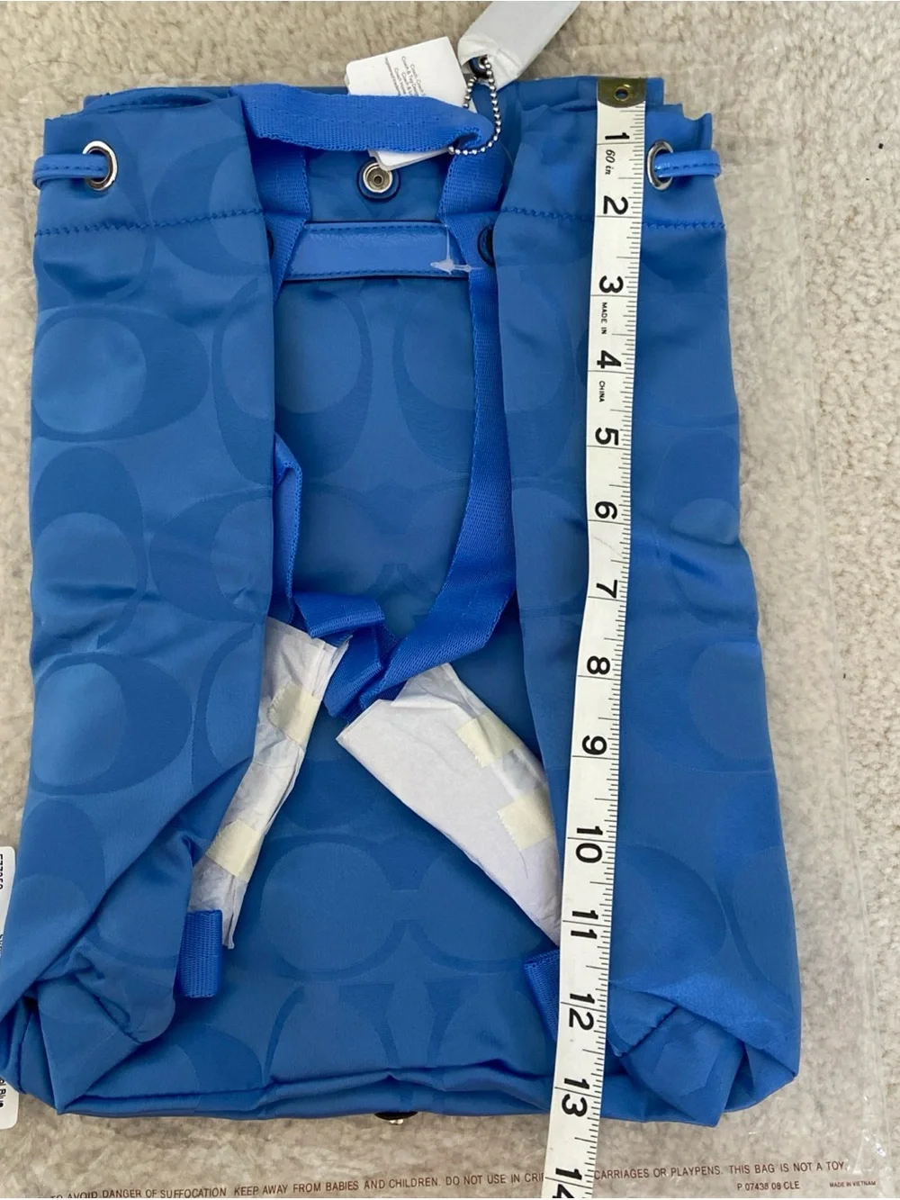 NWT Coach Blue Backpack F77350
